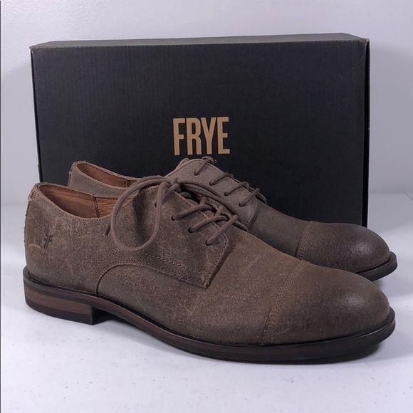 FRYE Scott Cap Toe Taupe Oxford Dress Shoes main image 7